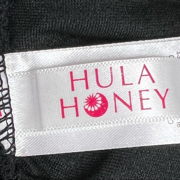 NWT Hula Honey High Neck Bikini Swim Top Black Lace Overlay XS S M XL Juniors' - Picture 10 of 13